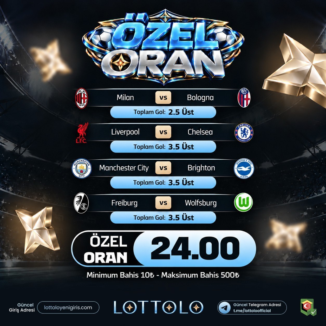 Lottolo 24 oran özel oran