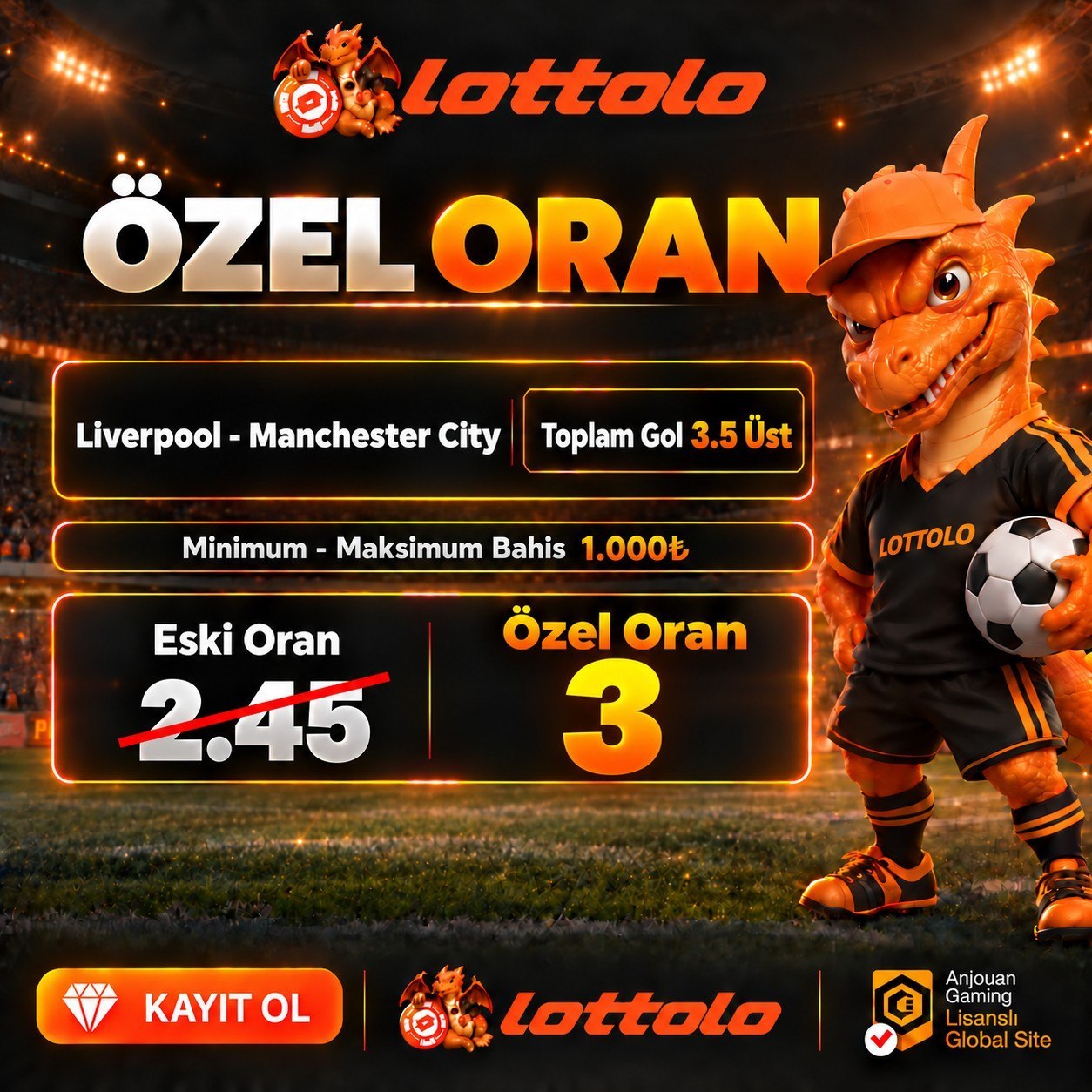 Lottolo 3 oran özel oran