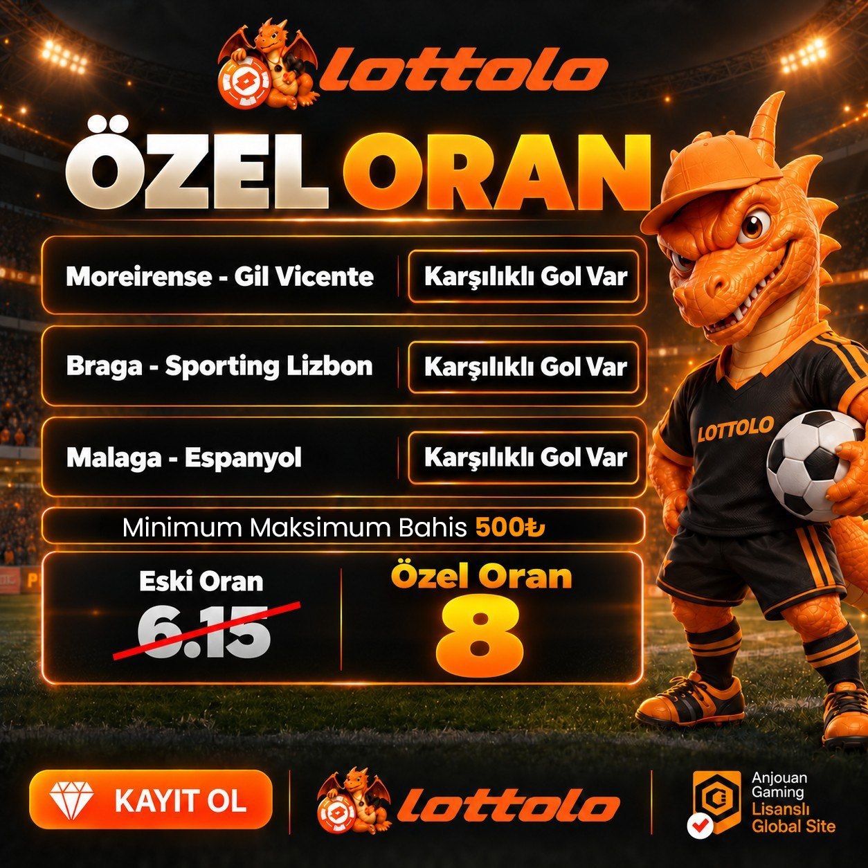Lottolo 8 oran özel oran