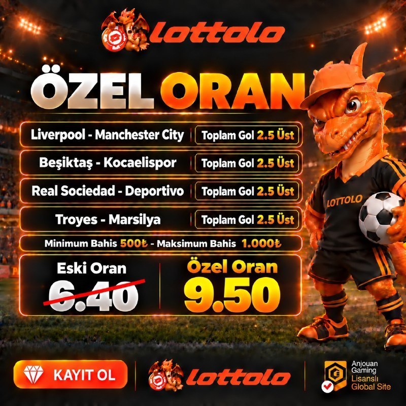 Lottolo 9,50 oran özel oran