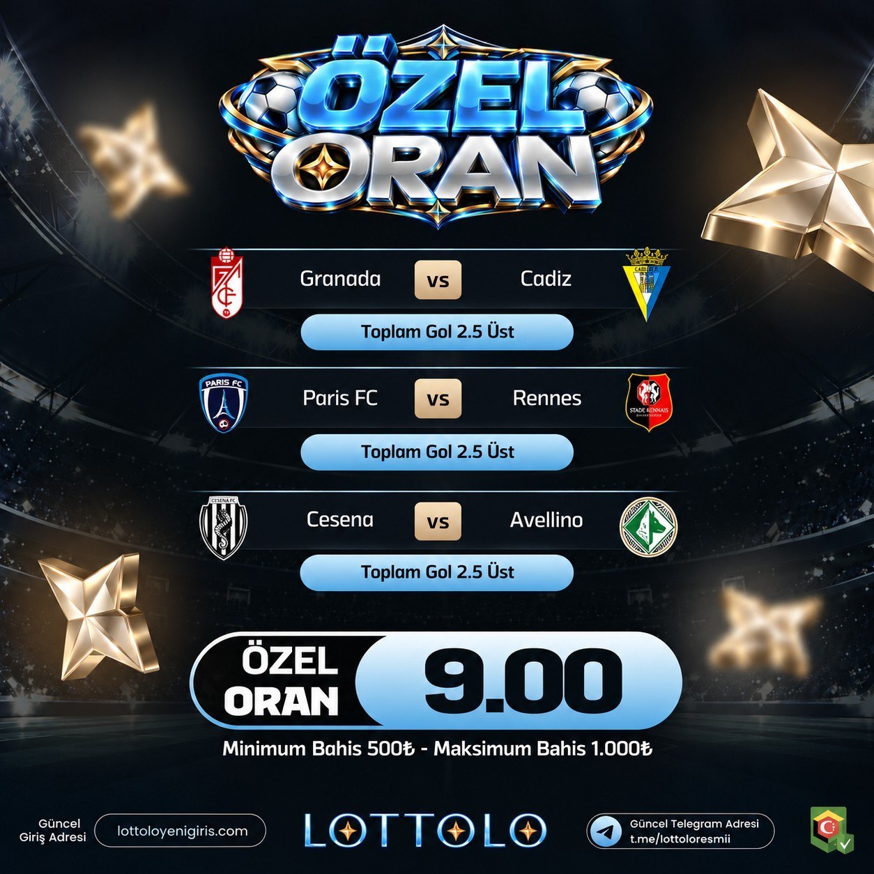 Lottolo 9 oran özel oran