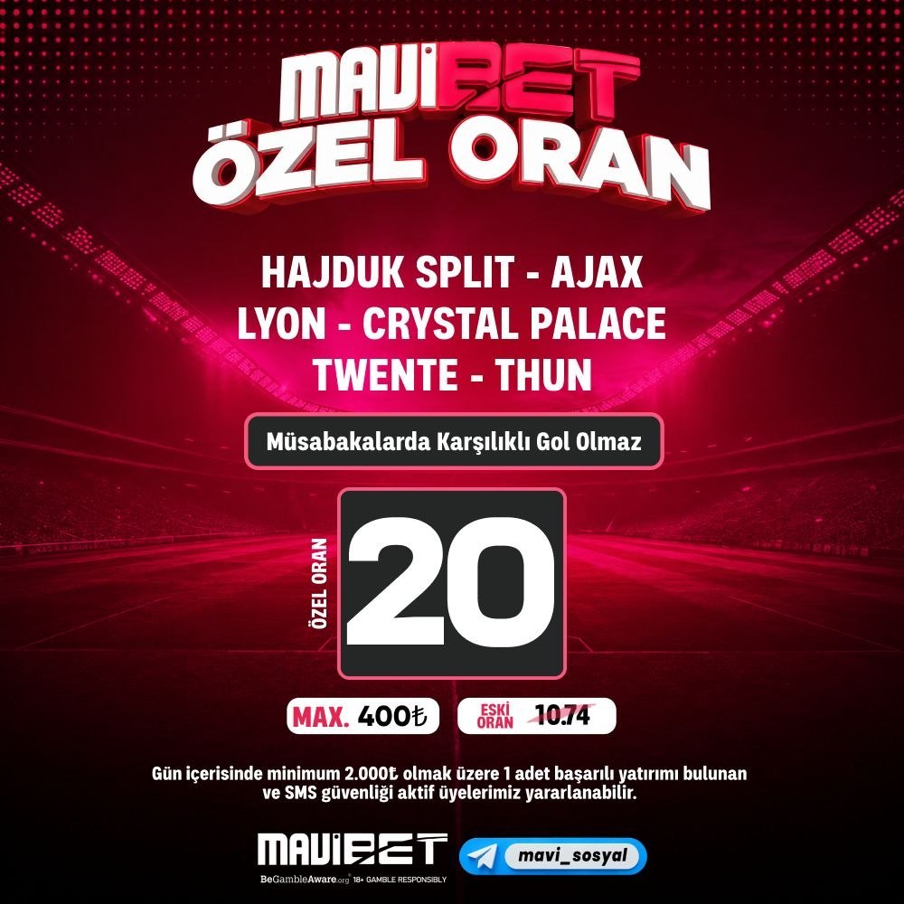 Mavibet 20 oran özel oran