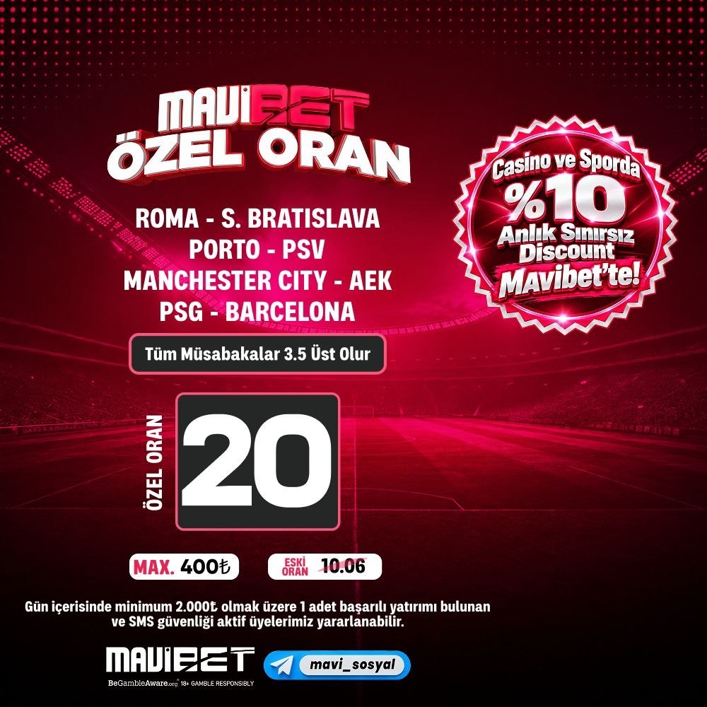 Mavibet 20 oran özel oran