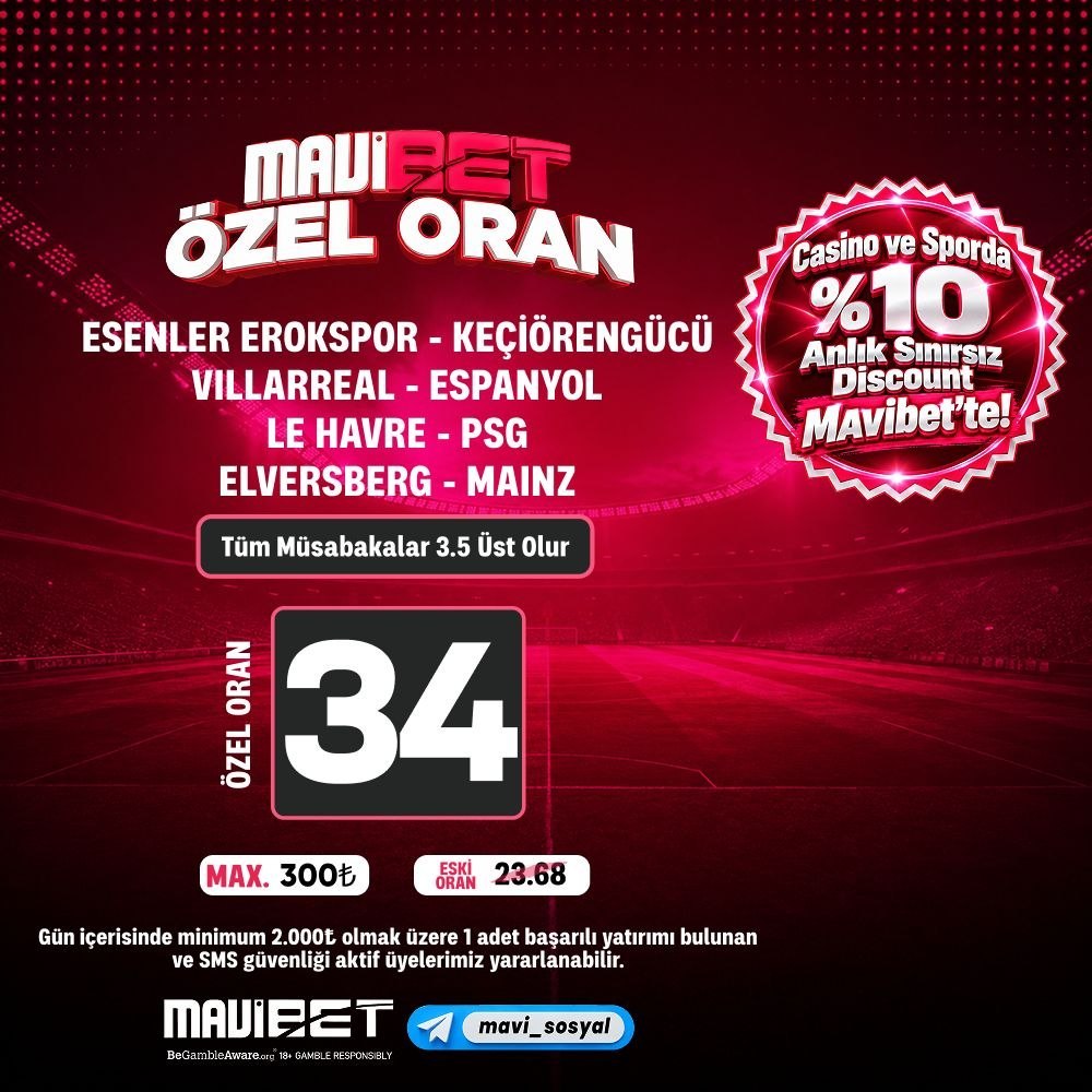 Mavibet 34 oran özel oran