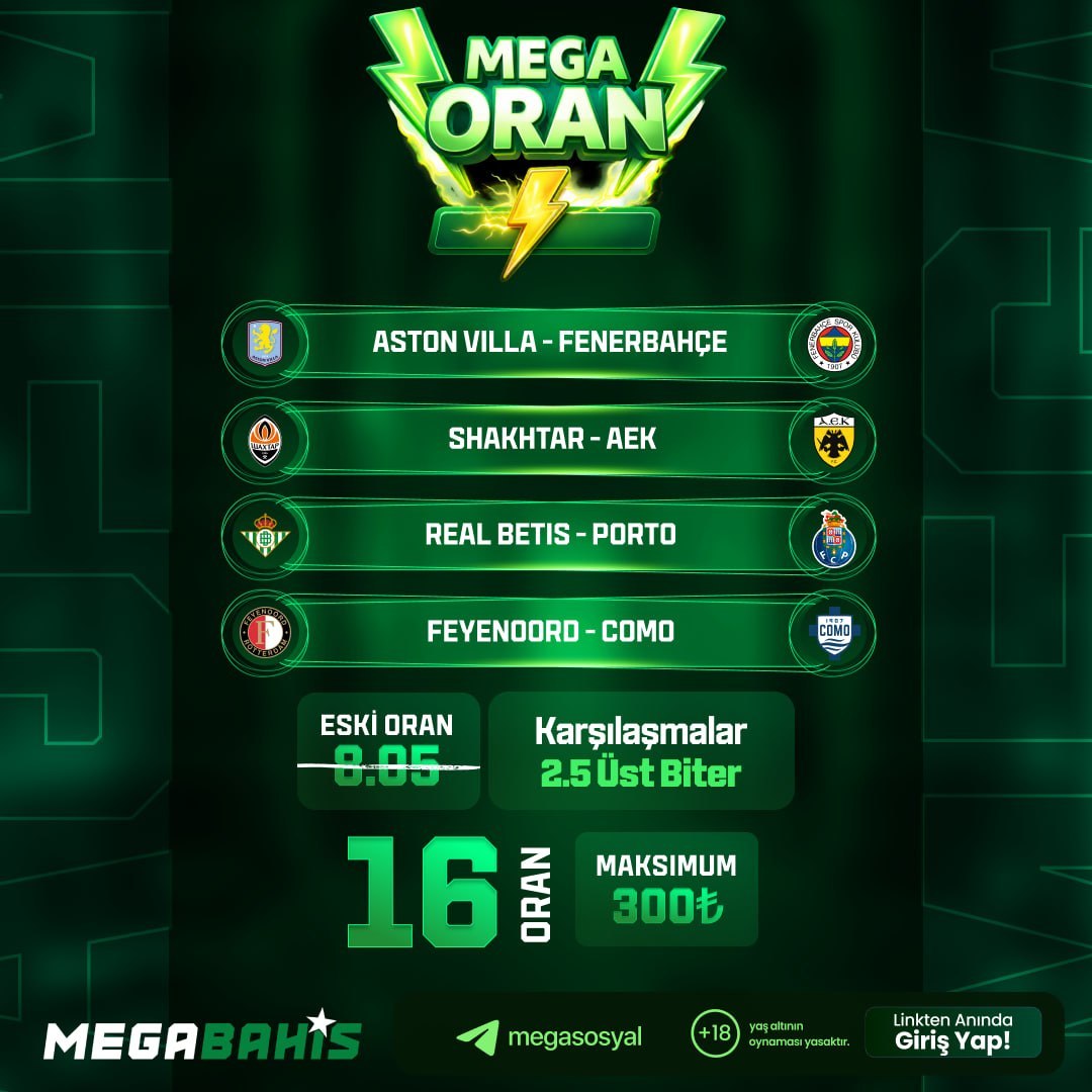Megabahis 16 oran özel oran