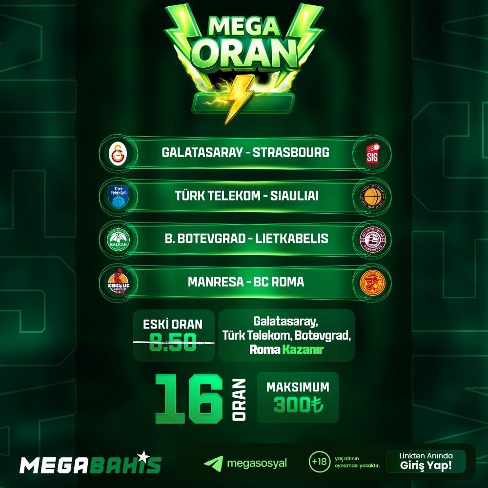 Megabahis 16 oran özel oran