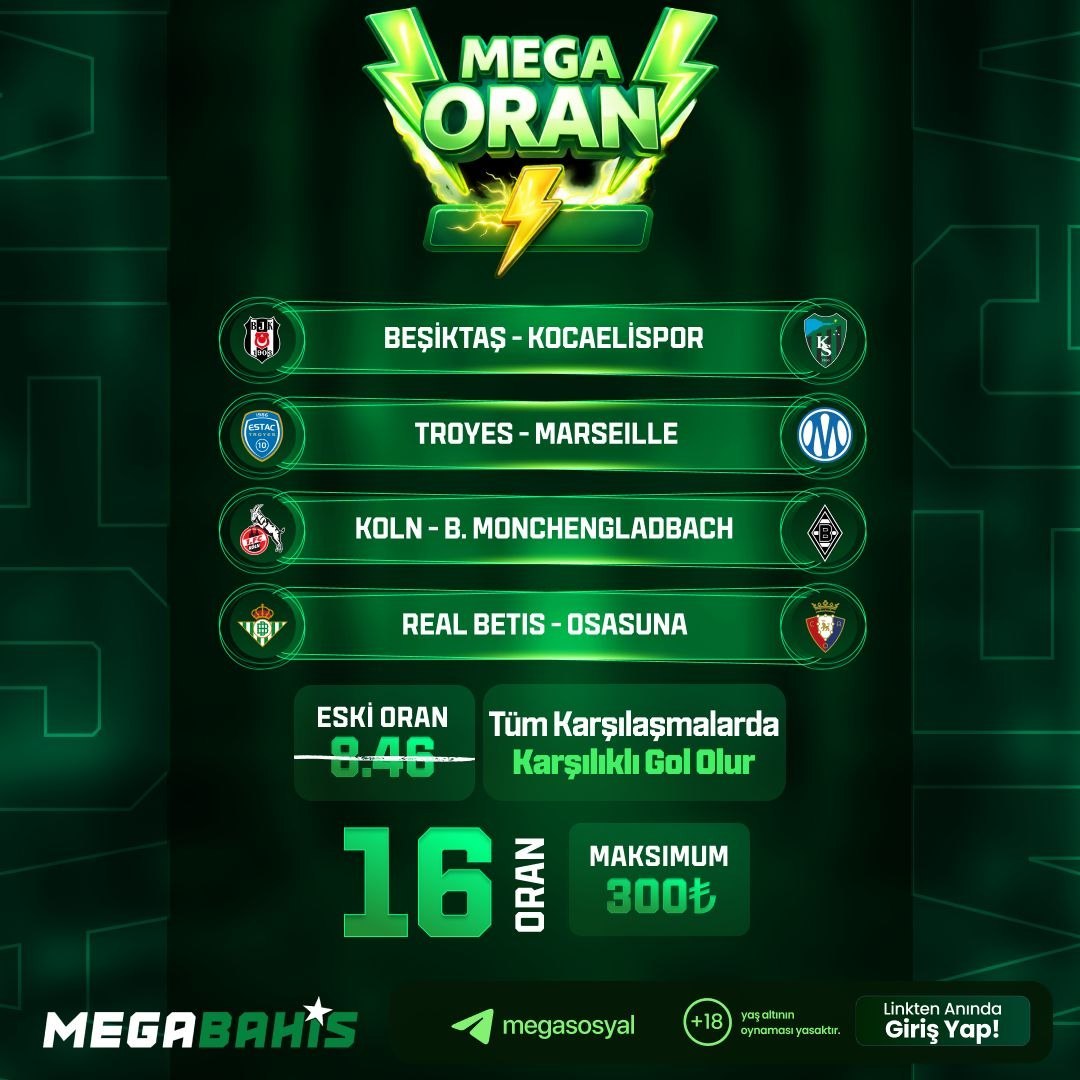 Megabahis 16 oran özel oran