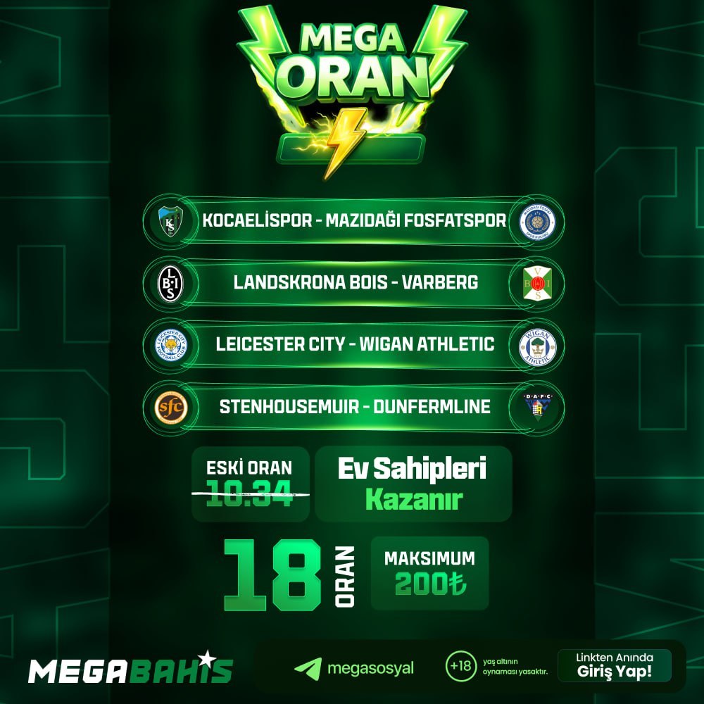 Megabahis 18 oran özel oran