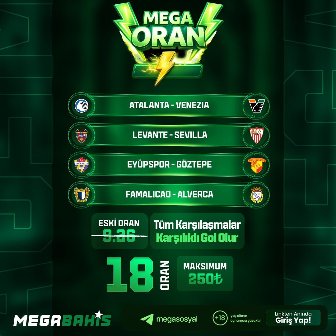 Megabahis 18 oran özel oran