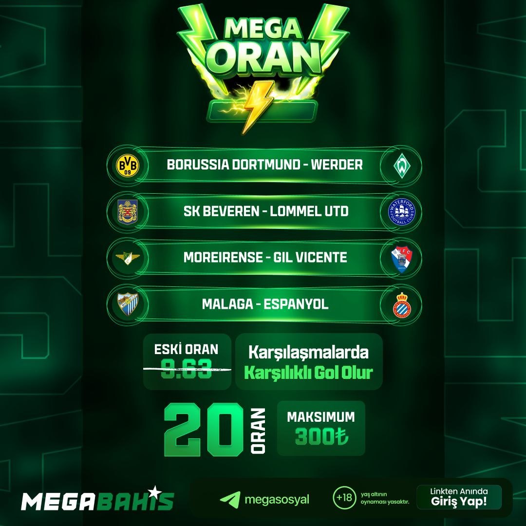 Megabahis 20 oran özel oran