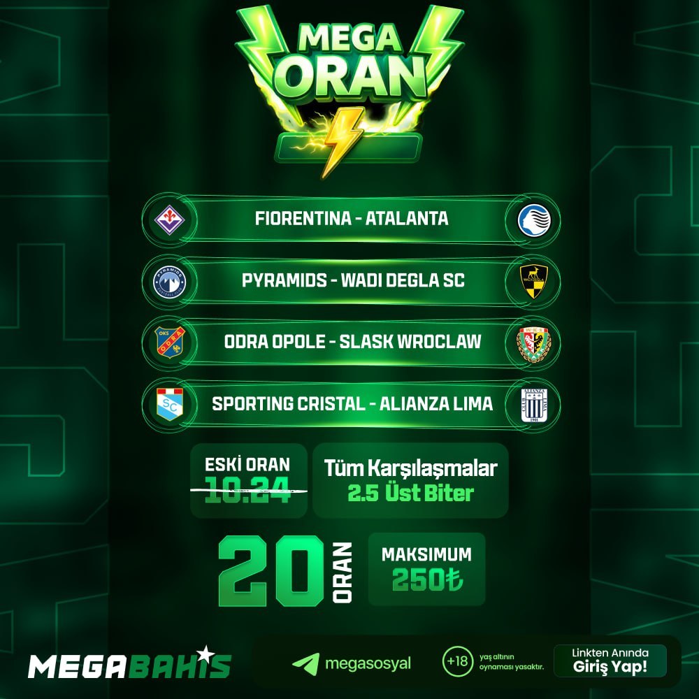 Megabahis 20 oran özel oran