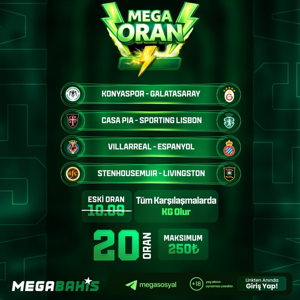 Megabahis 20 oran özel oran