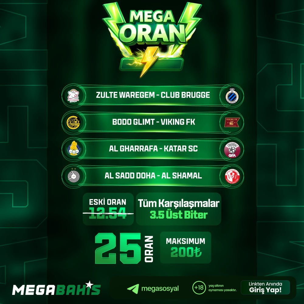 Megabahis 25 oran özel oran