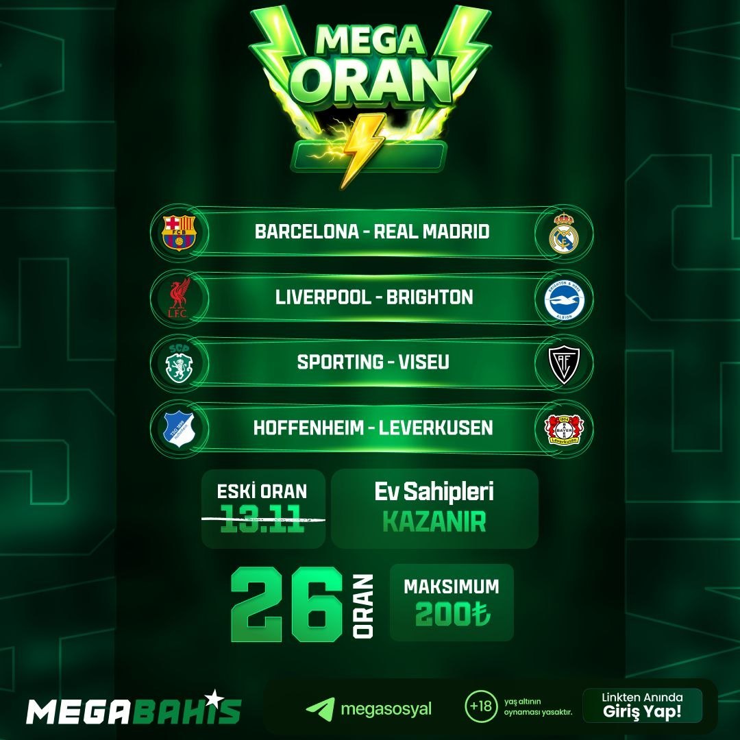 Megabahis 26 oran özel oran