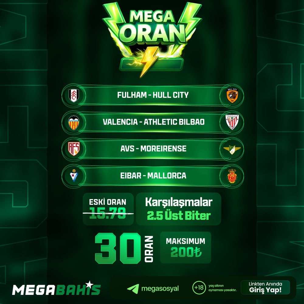 Megabahis 30 oran özel oran