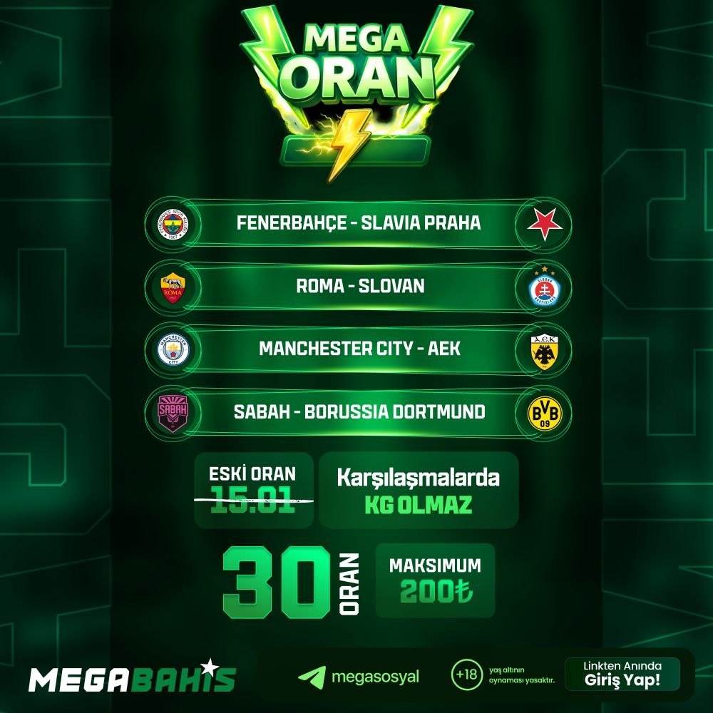 Megabahis 30 oran özel oran