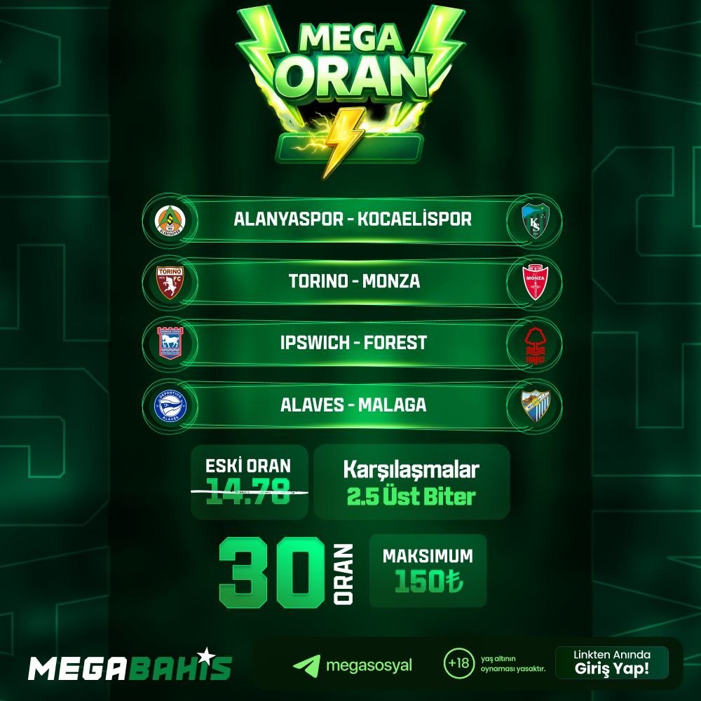 Megabahis 30 oran özel oran
