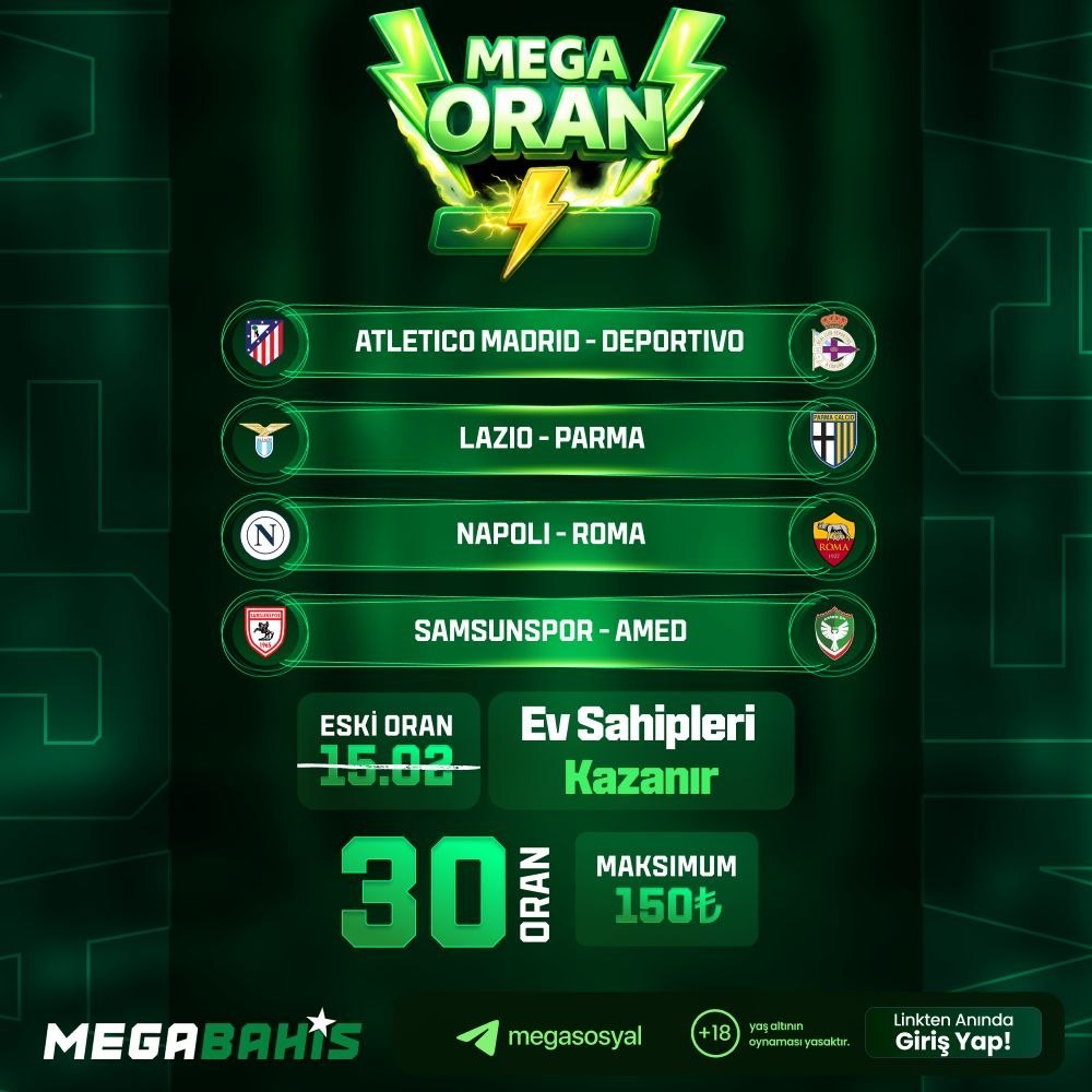 Megabahis 30 oran özel oran