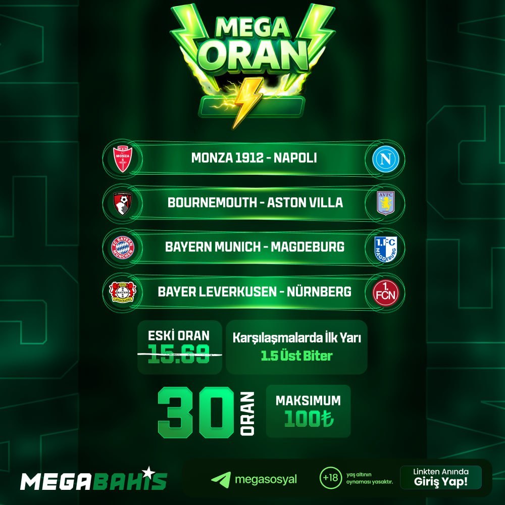 Megabahis 30 oran özel oran