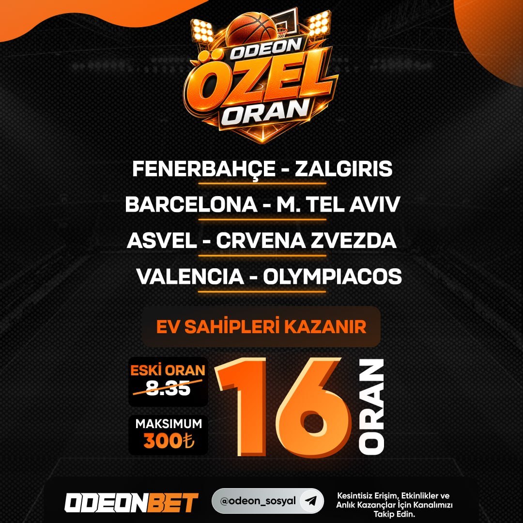 Odeonbet 16 oran özel oran