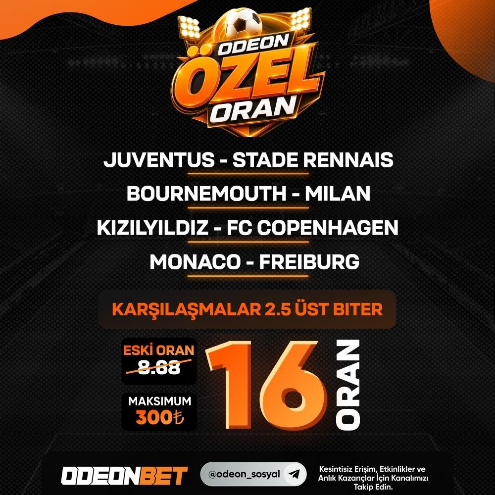 Odeonbet 16 oran özel oran