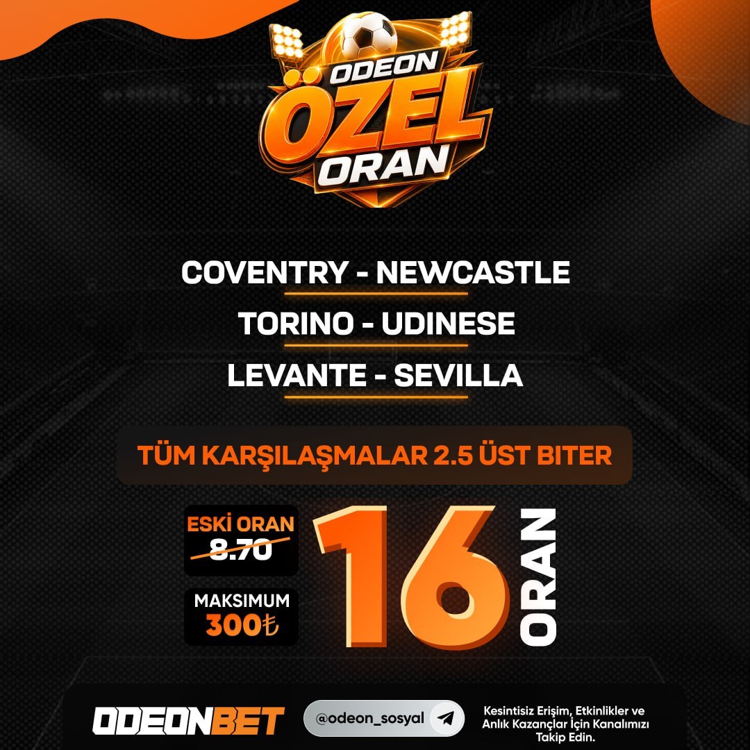 Odeonbet 16 oran özel oran