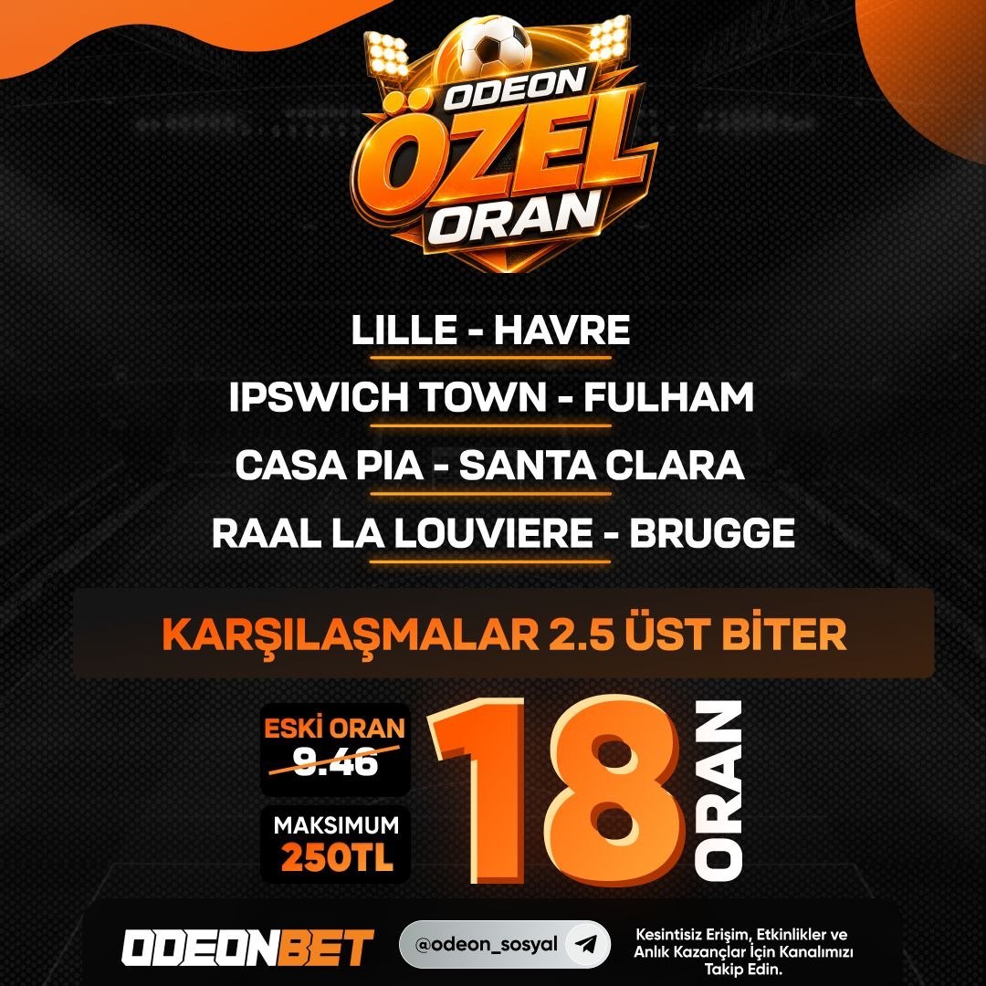 Odeonbet 18 oran özel oran