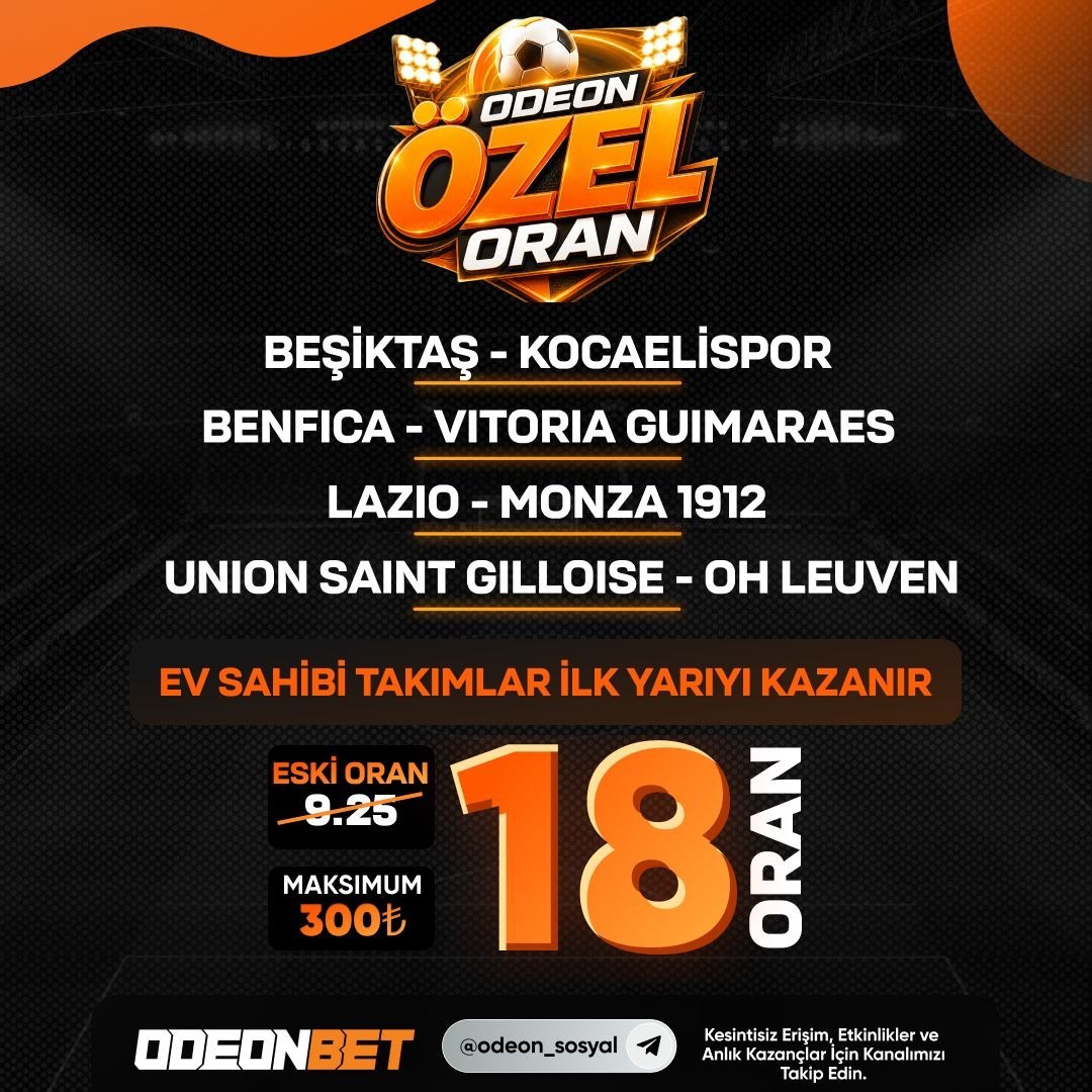 Odeonbet 18 oran özel oran