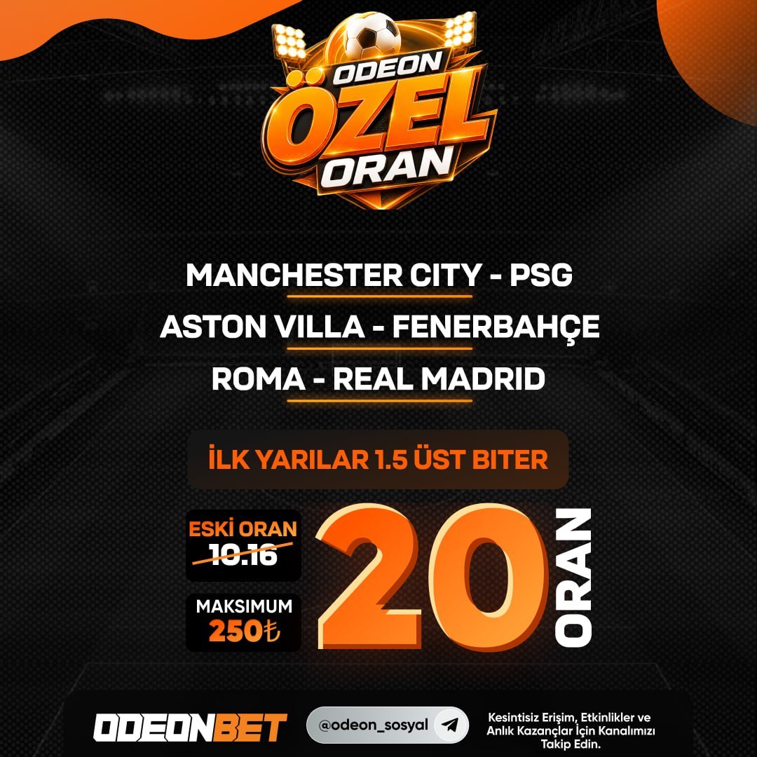 Odeonbet 20 oran özel oran