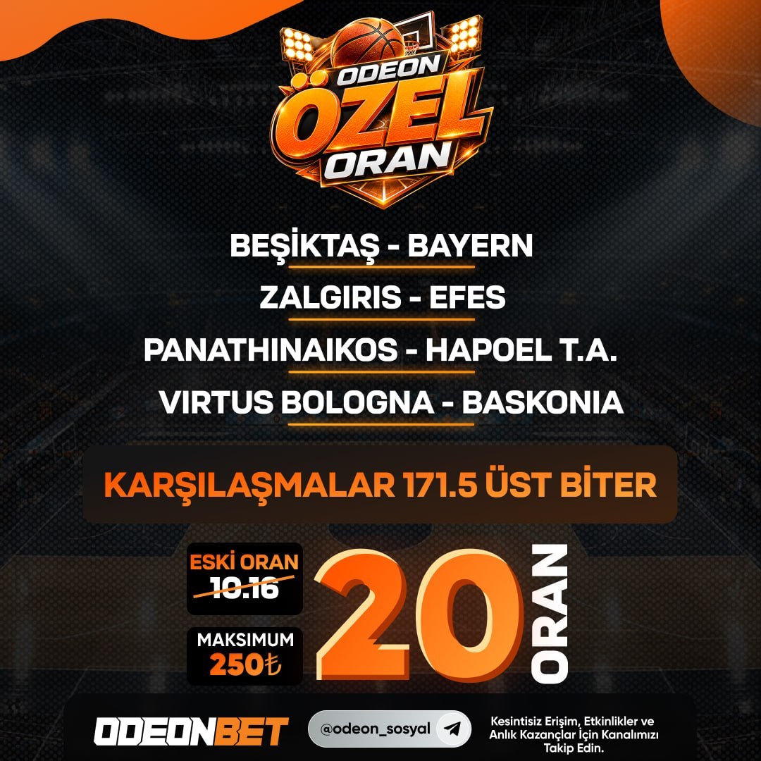 Odeonbet 20 oran özel oran