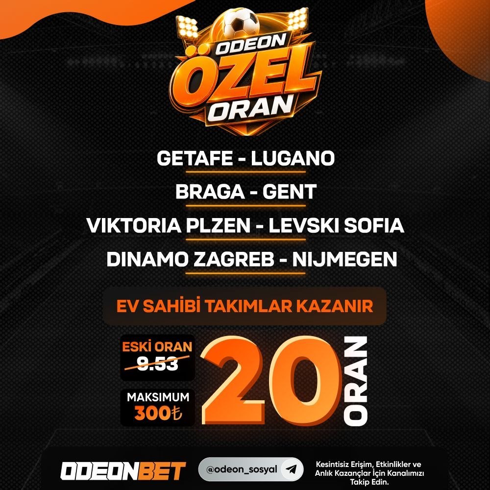 Odeonbet 20 oran özel oran