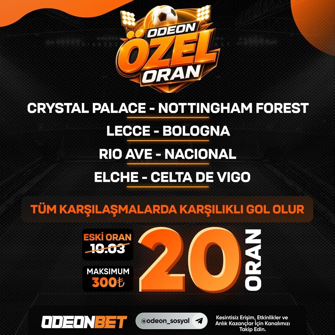Odeonbet 20 oran özel oran