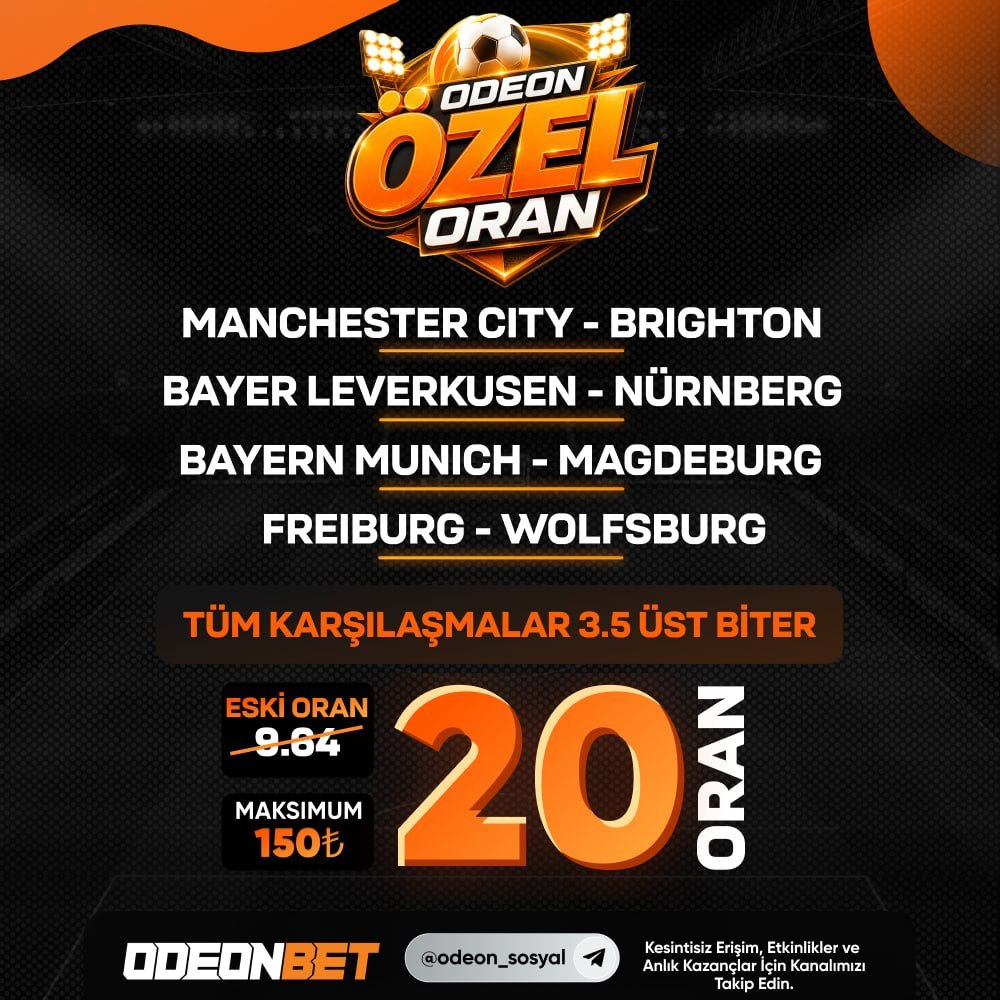 Odeonbet 20 oran özel oran