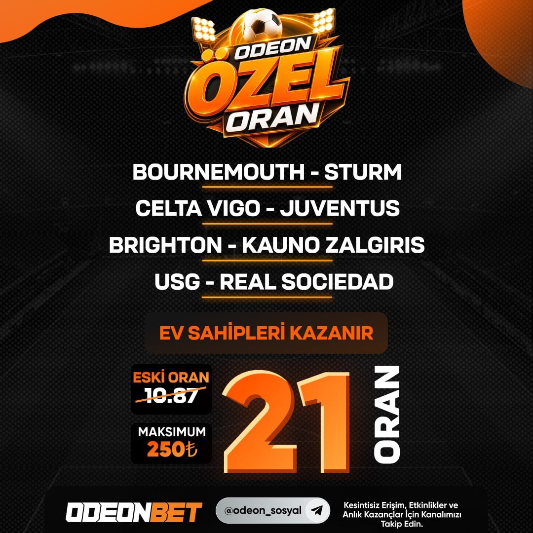 Odeonbet 21 oran özel oran