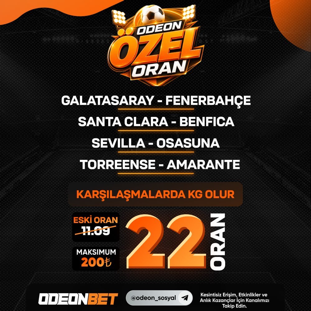 Odeonbet 22 oran özel oran