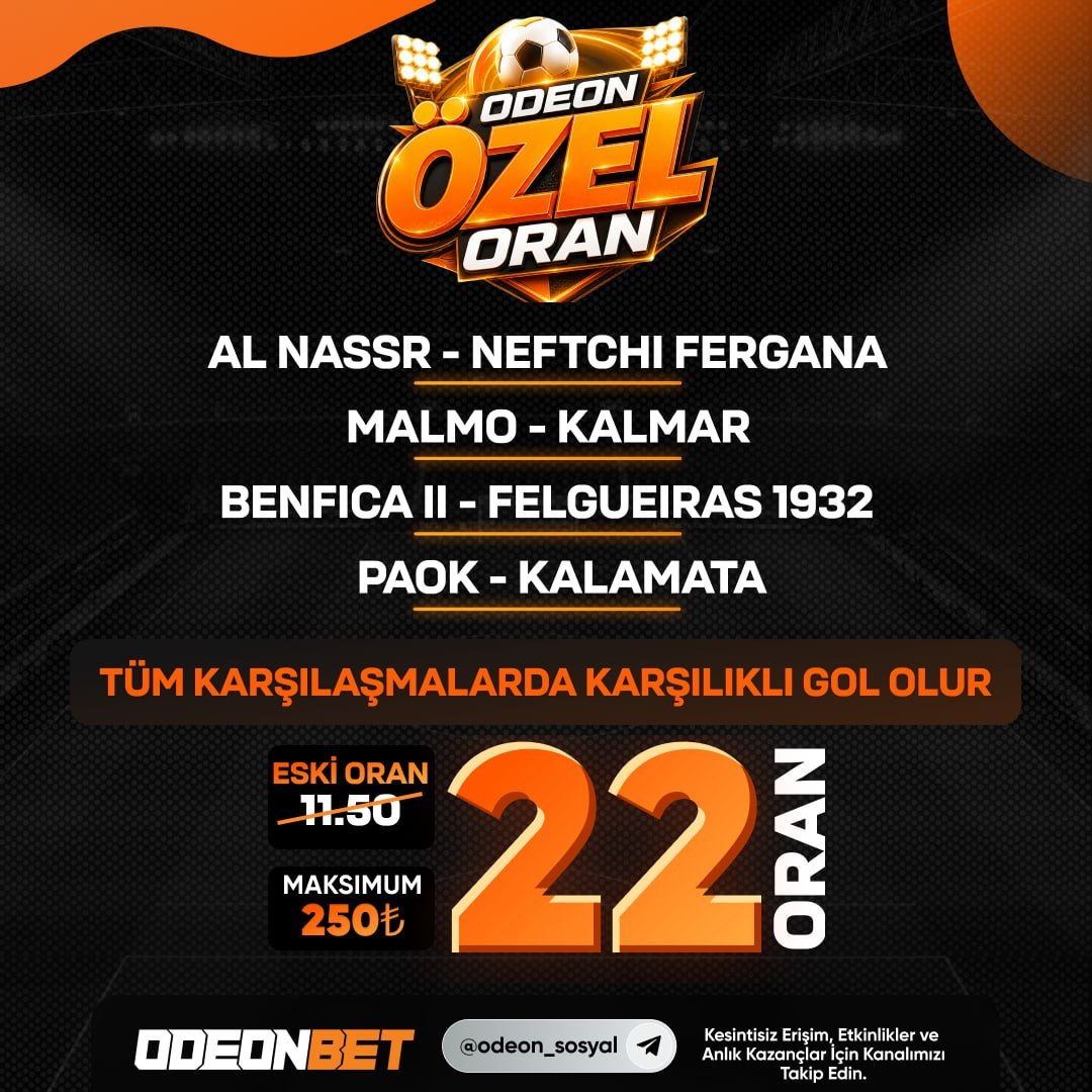 Odeonbet 22 oran özel oran