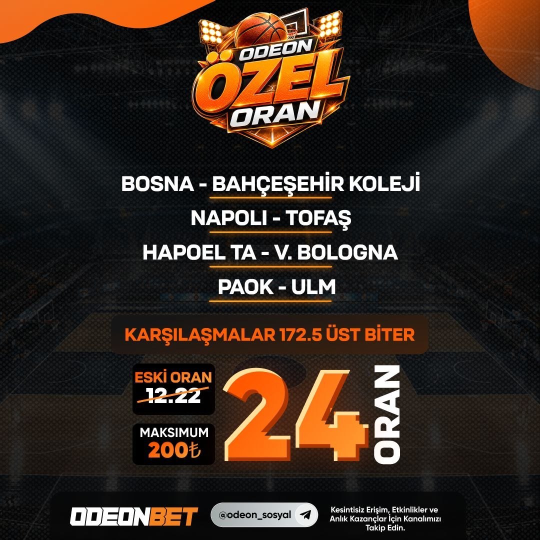 Odeonbet 24 oran özel oran