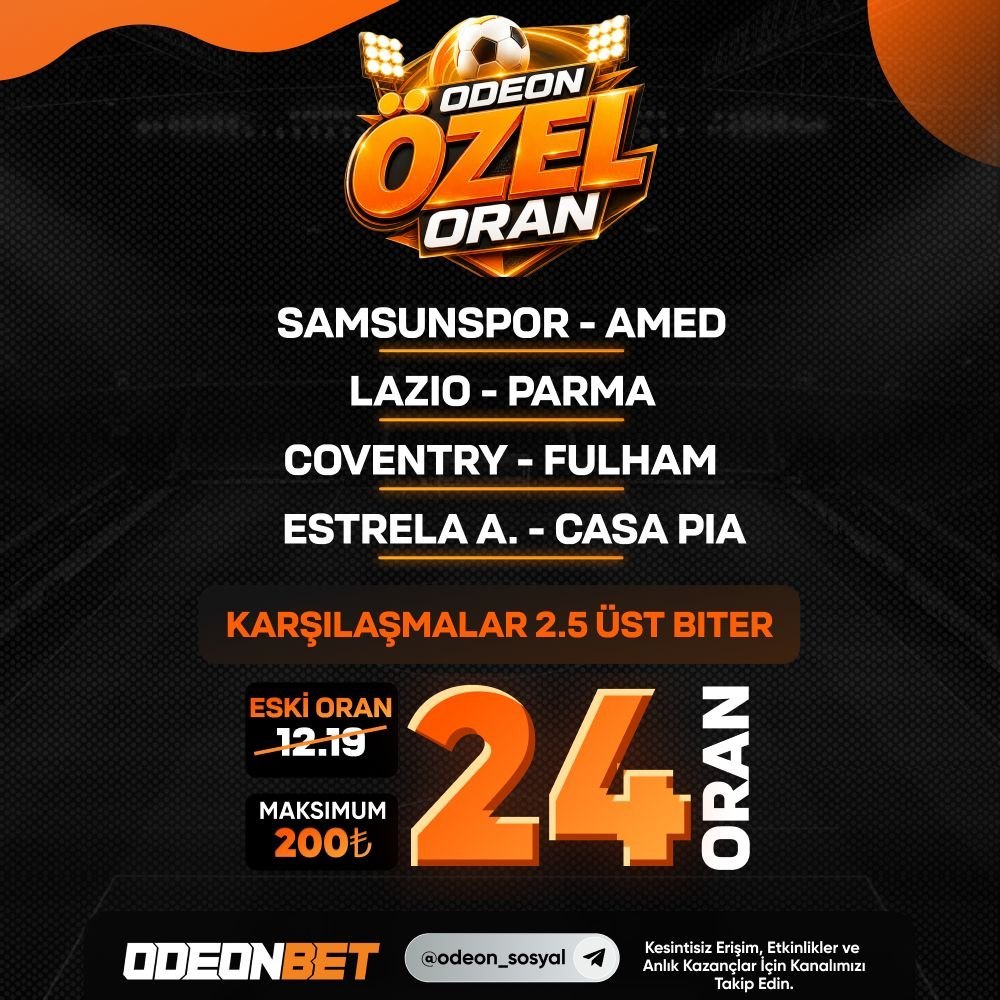 Odeonbet 24 oran özel oran