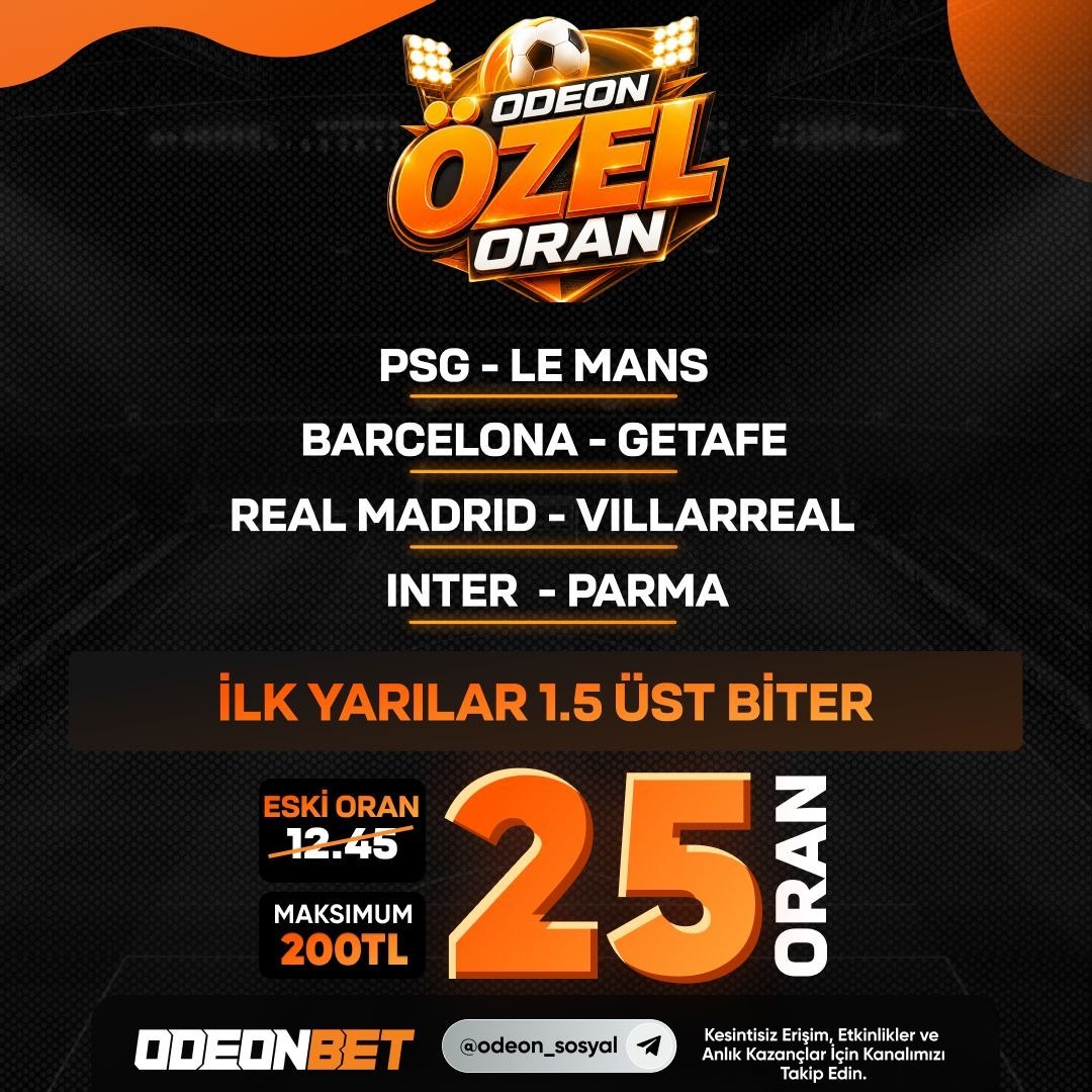 Odeonbet 25 oran özel oran
