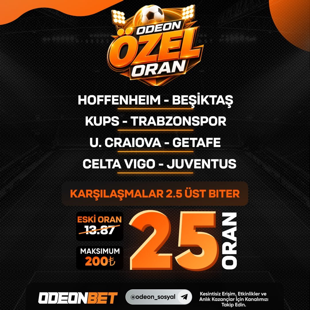 Odeonbet 25 oran özel oran