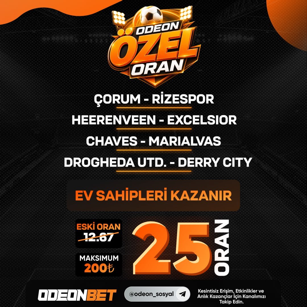 Odeonbet 25 oran özel oran
