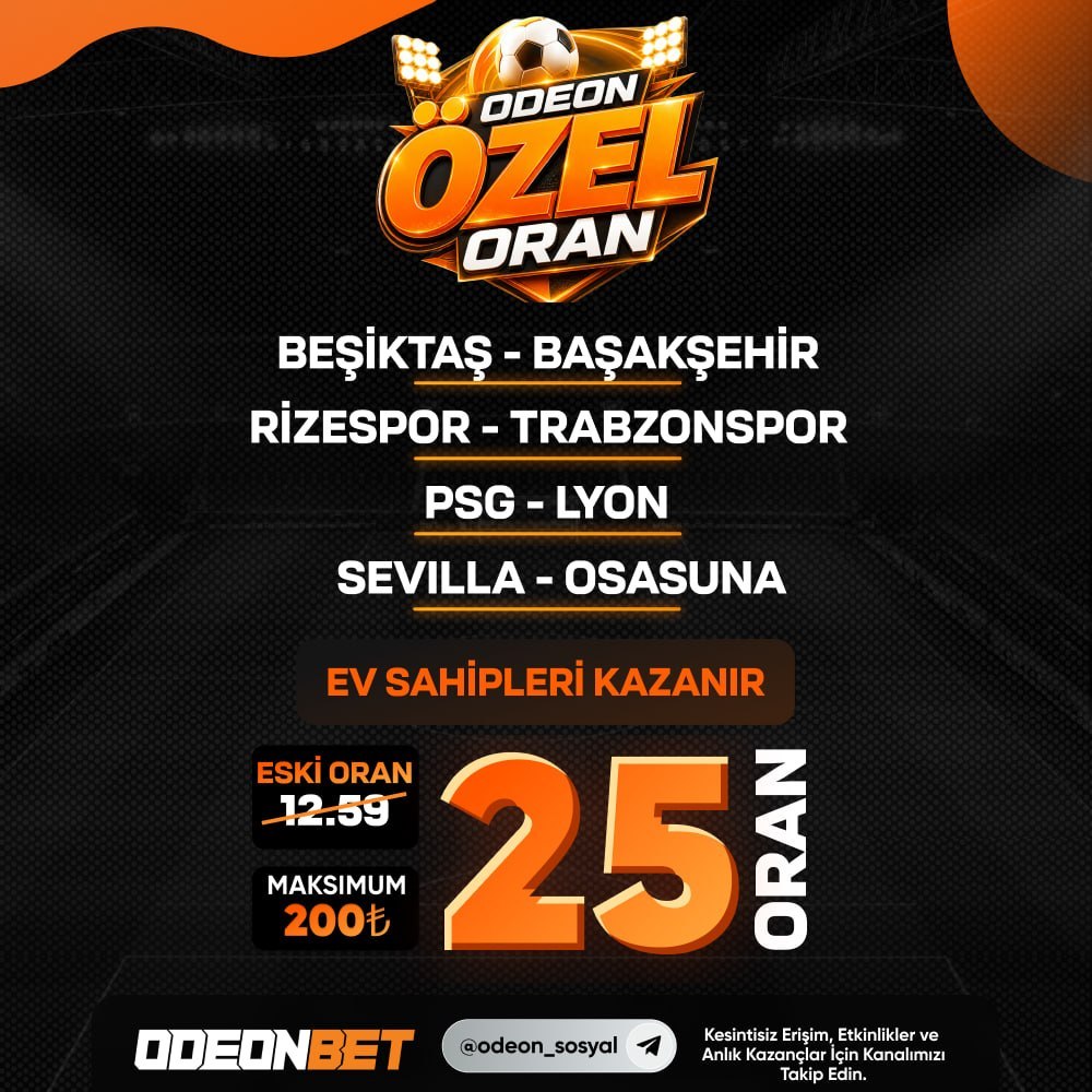Odeonbet 25 oran özel oran