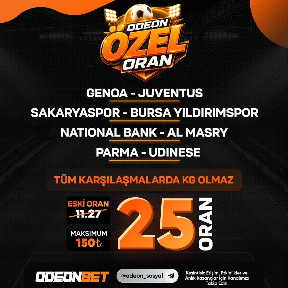 Odeonbet 25 oran özel oran