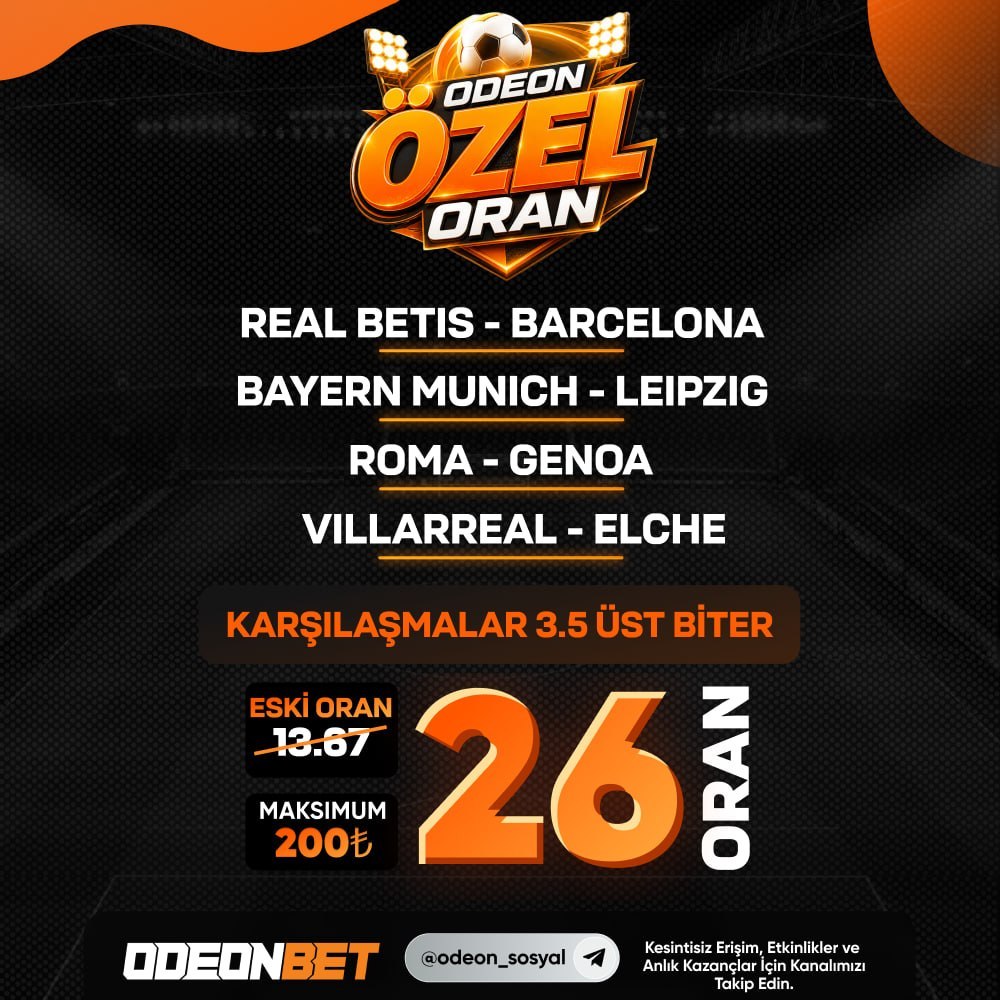 Odeonbet 26 oran özel oran