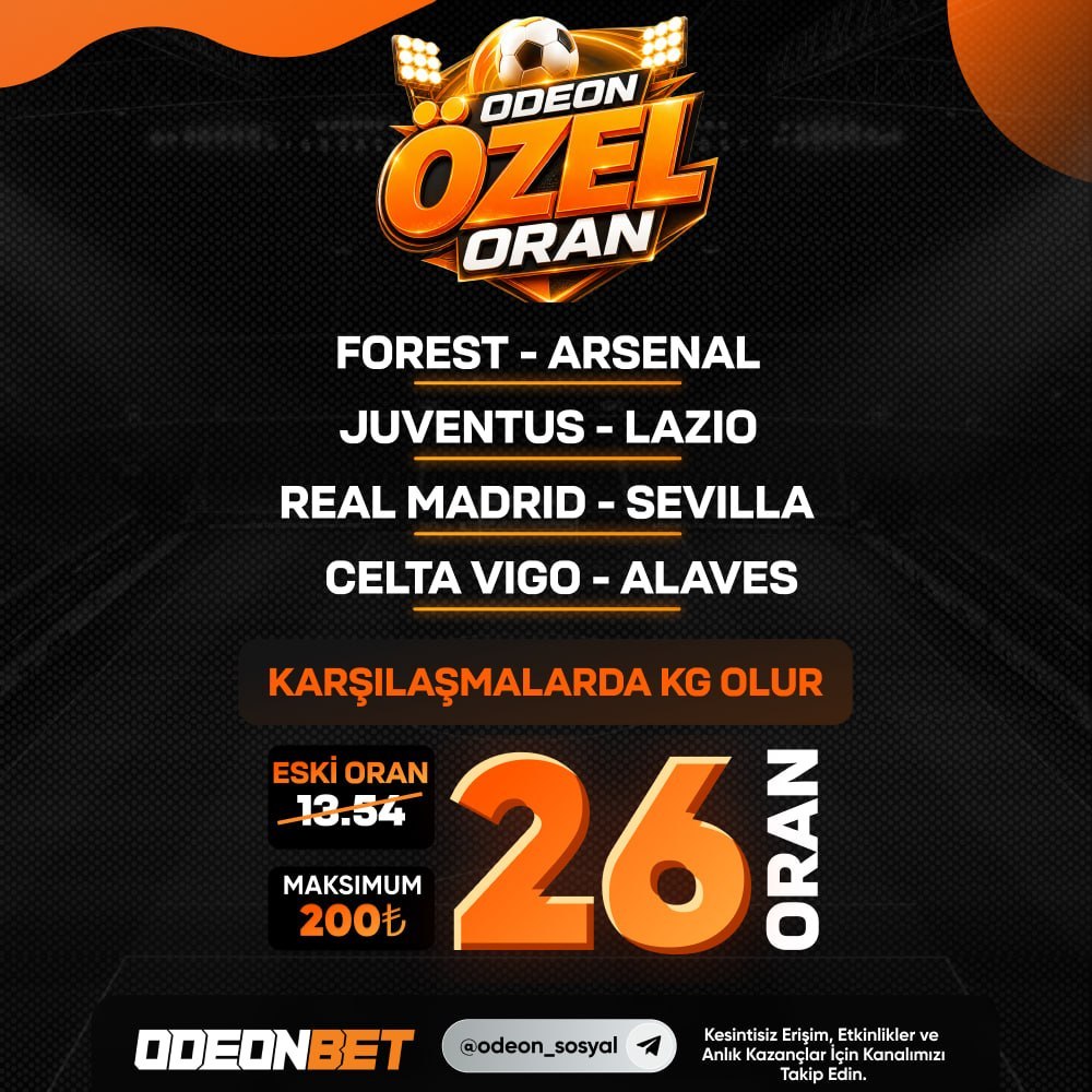Odeonbet 26 oran özel oran