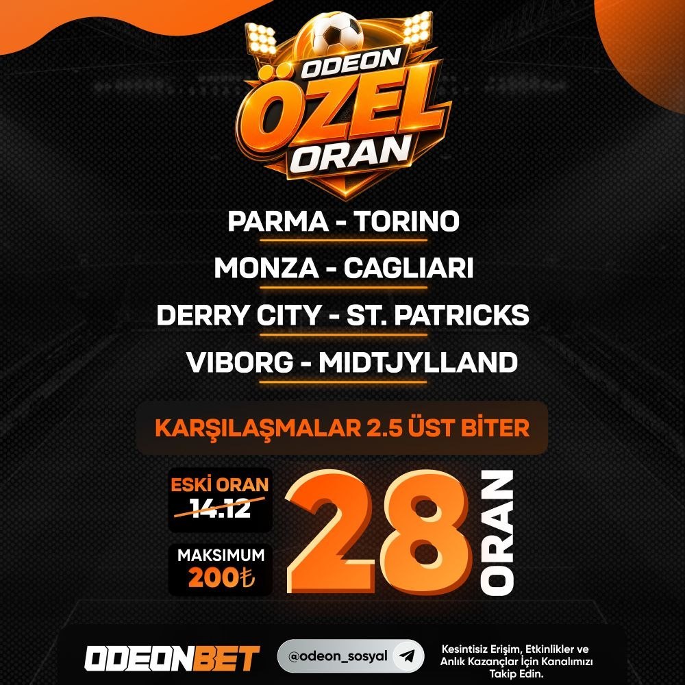Odeonbet 28 oran özel oran