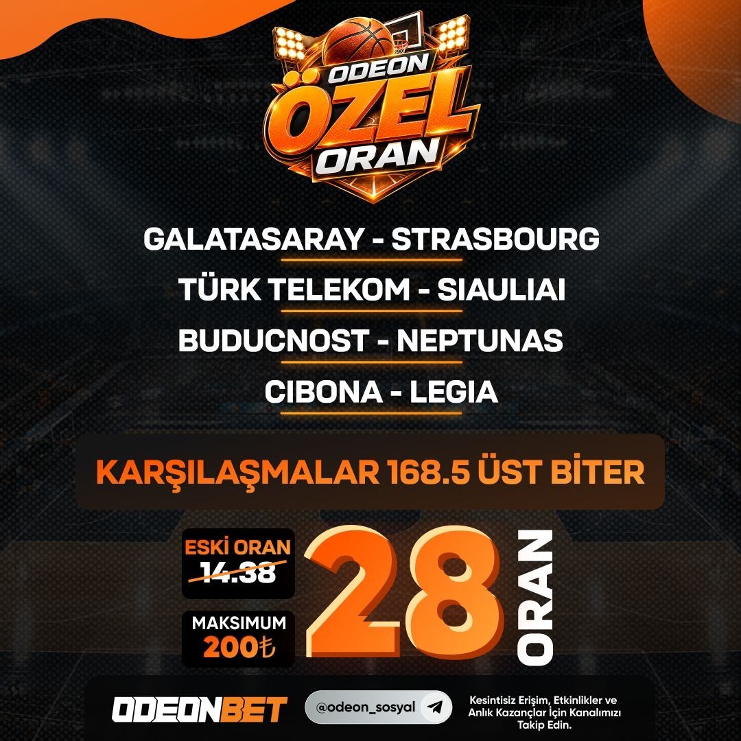 Odeonbet 28 oran özel oran