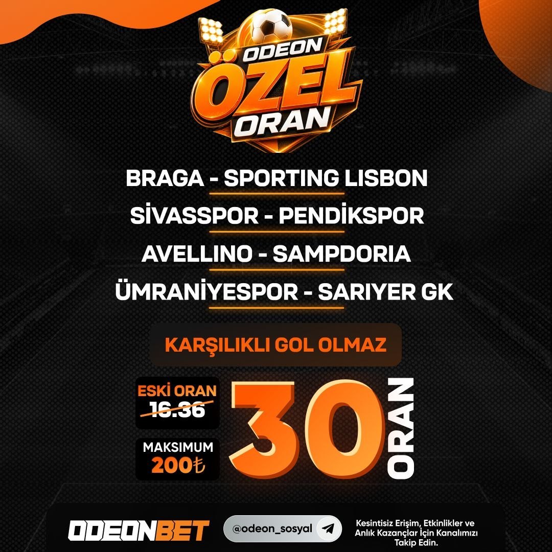 Odeonbet 30 oran özel oran