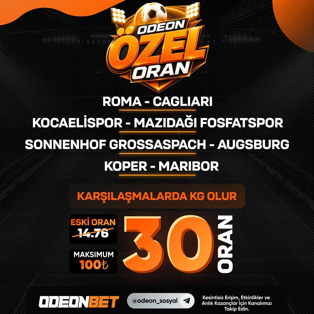 Odeonbet 30 oran özel oran