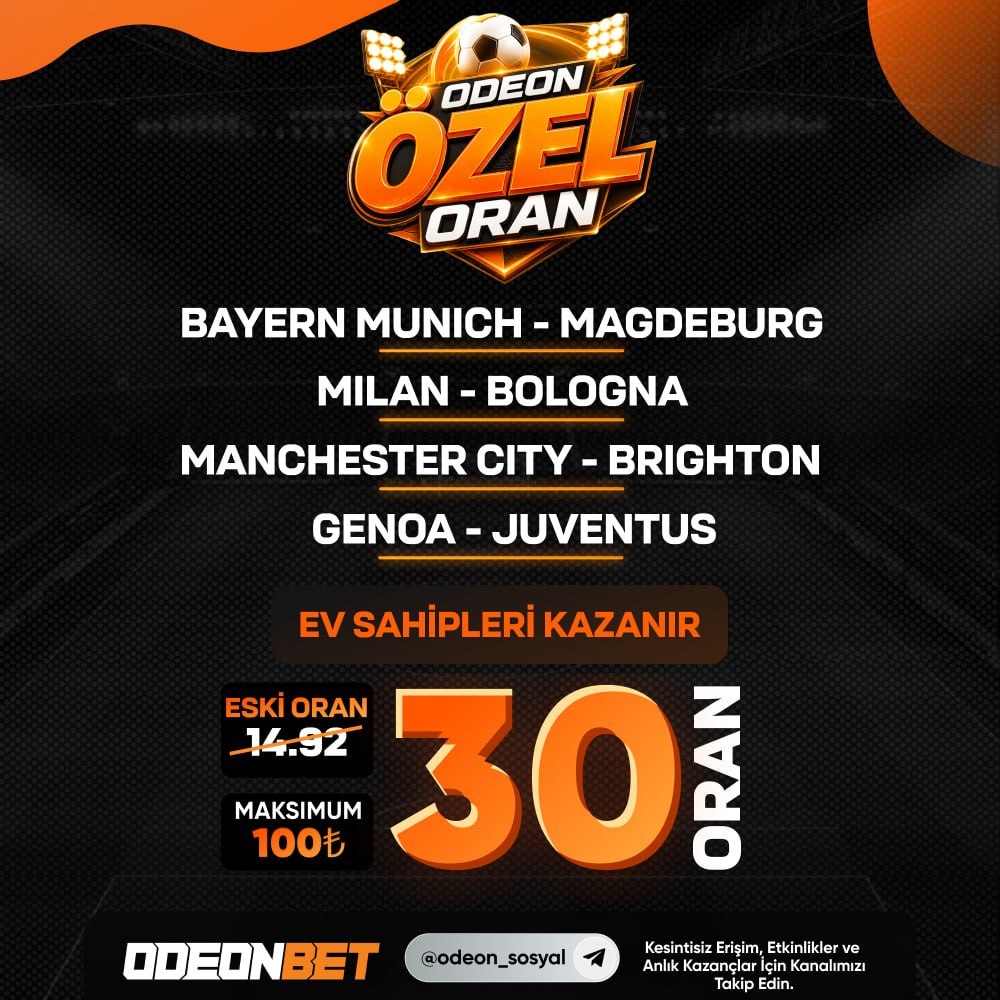 Odeonbet 30 oran özel oran